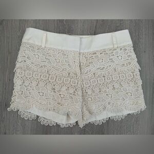 Ann Taylor loft lace shorts cream/white